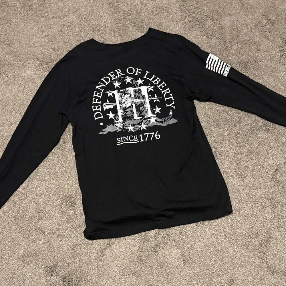 Nine Line Men's Black Long Sleeve Tee - Picture 3 of 3